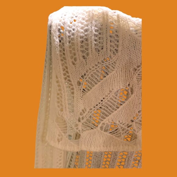 Guess Open Knit White Cover Up Dress - Picture 4 of 9